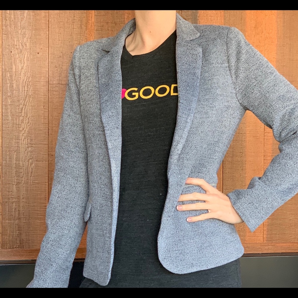 Skies Are Blue textured knit blazer